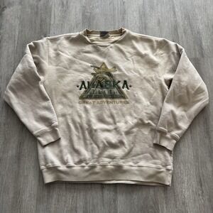 Vintage Alaska Great Adventures Embroidered Crewneck Pullover Sweatshirt Large